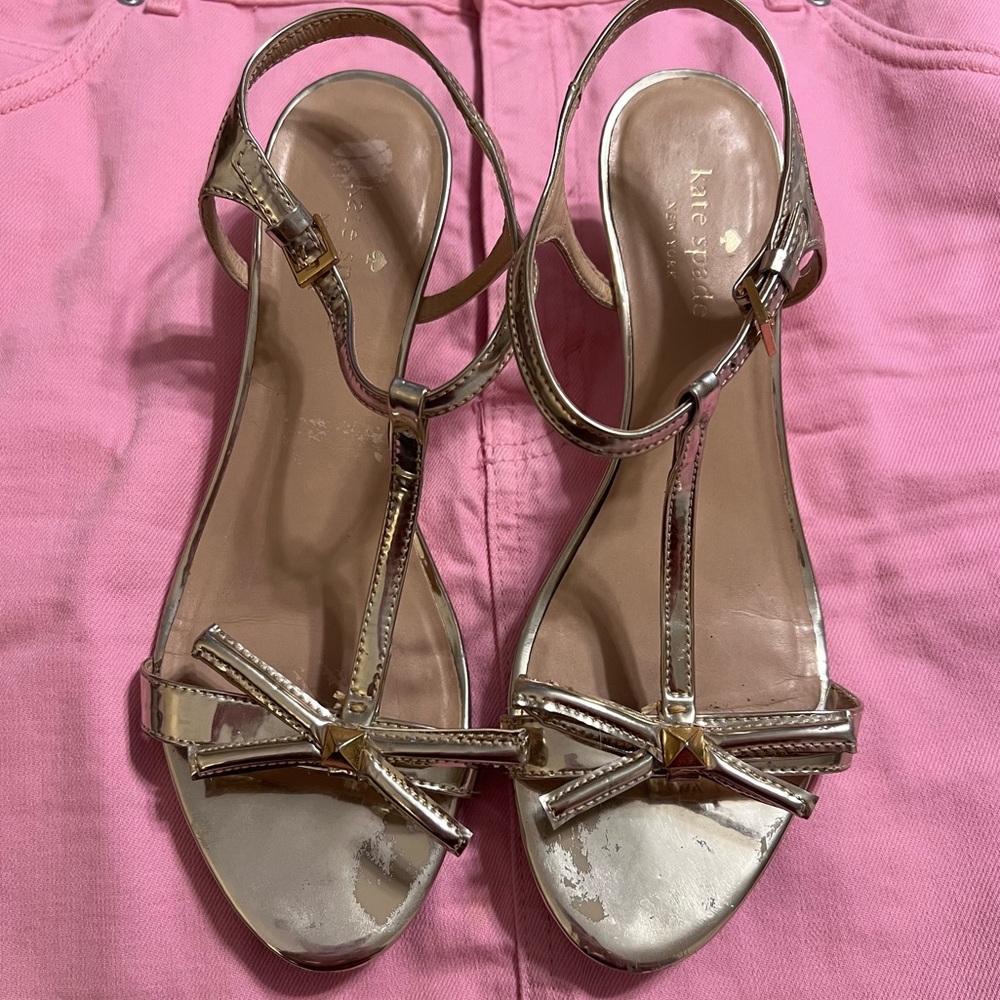 Kate Spade Sandals, Metallic SZ 7.5